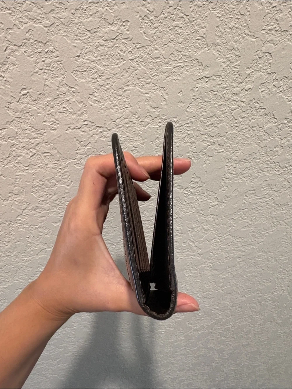Louis Vuitton Bifold Black Leather Long Wallet